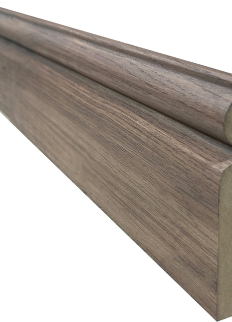 Walnut Mansonia Skirting MDF 118mmx2.4mtr