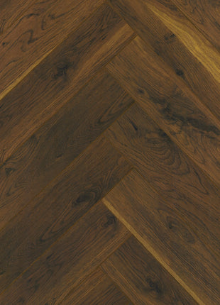 Smoked Cathedral Oak Herringbone Aqua 12mm AC5