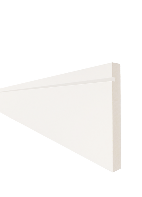 Shaker White Primed MDF Skirting 18x144x2400mm